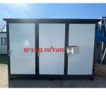 שירותים ניידים שלושה תאים דגם "סאנסט" מבט מבחוץ